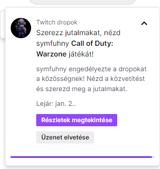 A Twitch világosan jelöli a Call of Duty jutalmakat